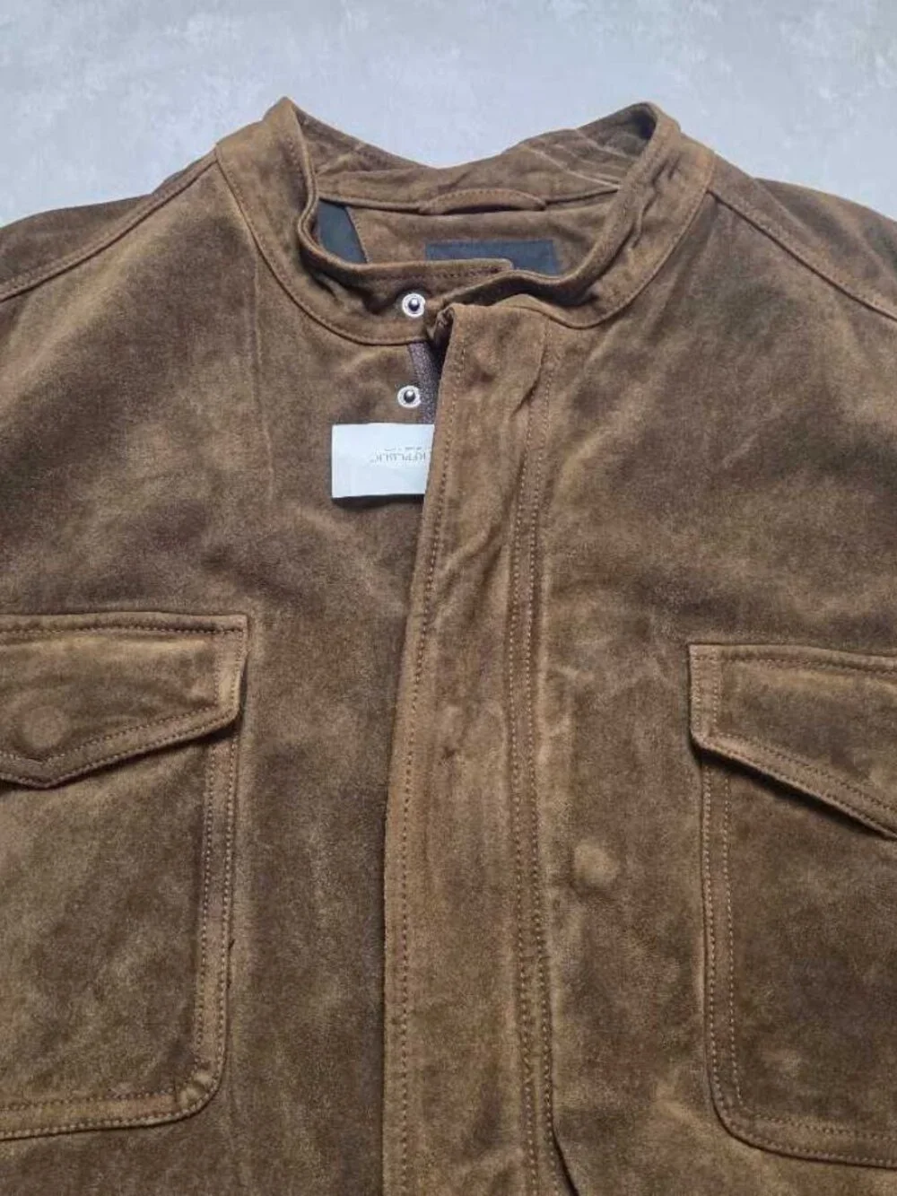 New XL Banana Republic 100% Leather modern suede jacket in brown